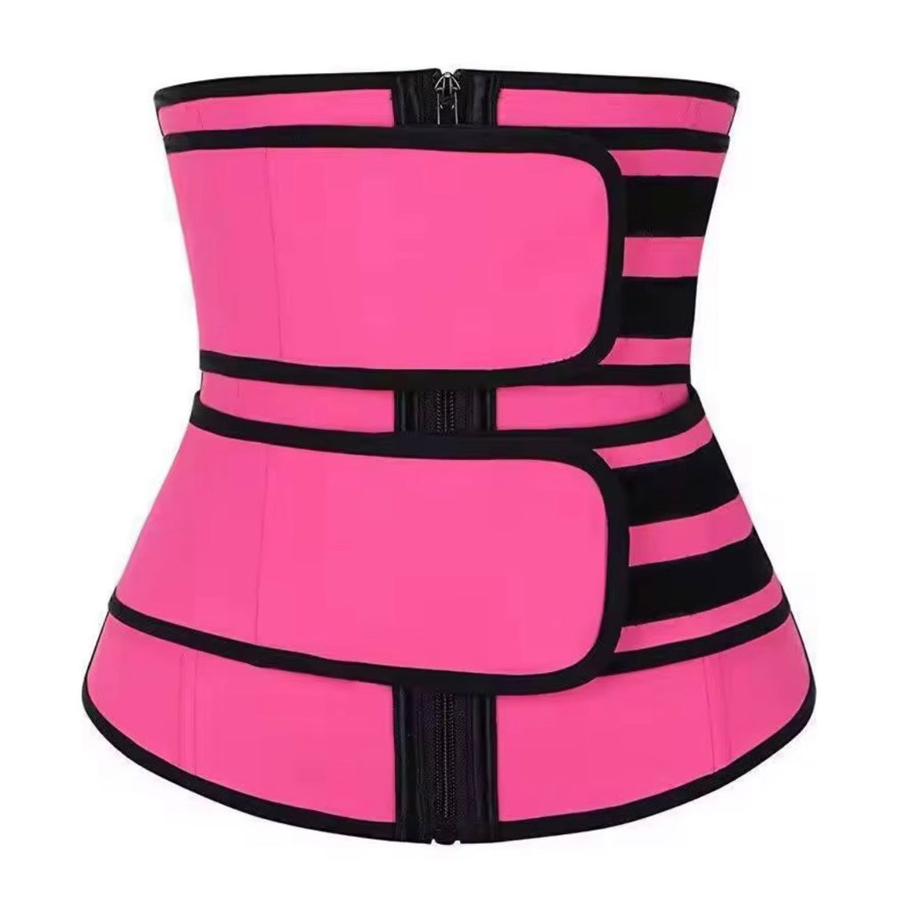 Double belt sauna slimming waist trainer